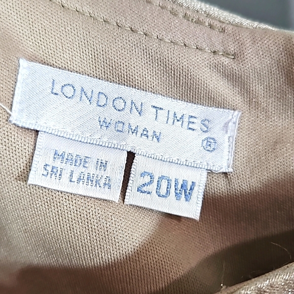 London Times Woman Champagne Dress NWT Size 20 - Picture 4 of 8